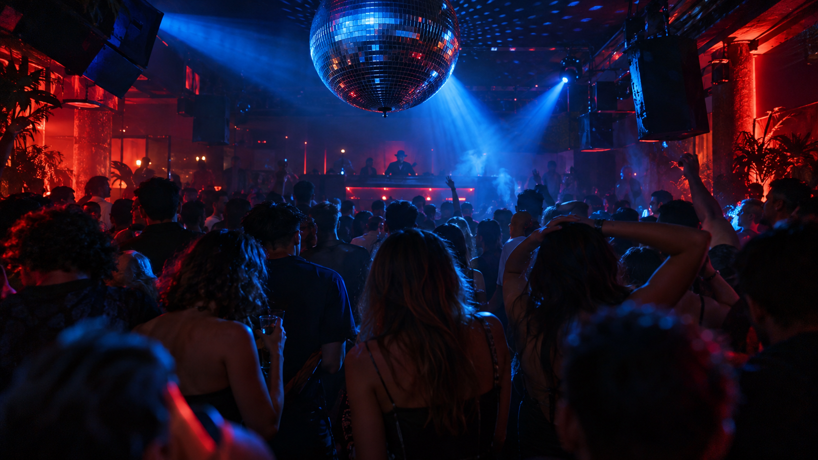 Luces de una sala de fiesta